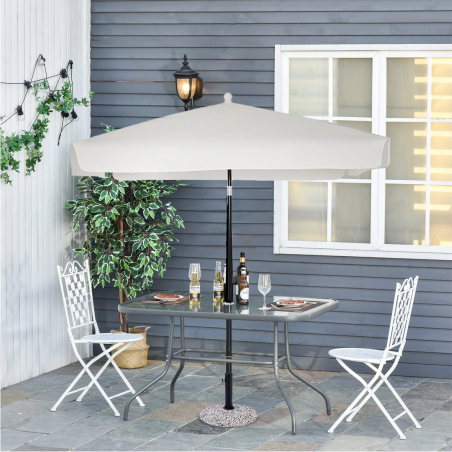 Parasol Rectangulaire pour Table Basse Easy Garden 4 Bâtons Inclinables