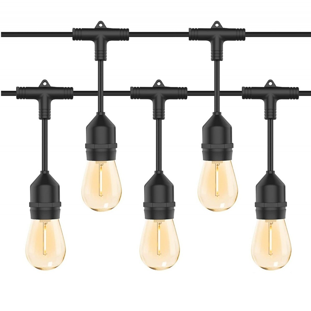 Guirlande Lumineuse LED 10m Chaudes Extérieures 10 Ampoules avec Panneau Solaire