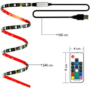 Bande lumineuse TV LED USB RVB avec télécommande pour... 2