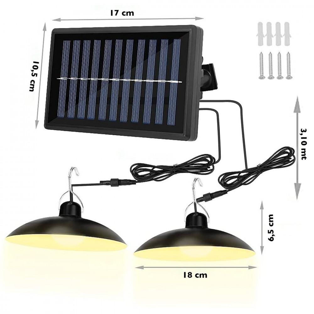 Lampes à suspension solaires intérieures et...