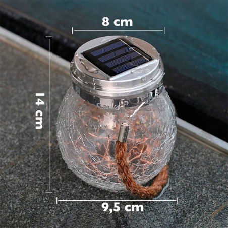 2 lanternes décoratives Atmosphère pour Extérieur avec panneau solaire LED Warm