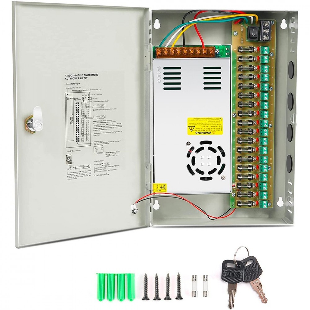 216043 Alimentation stabilisée en coffret 12V...