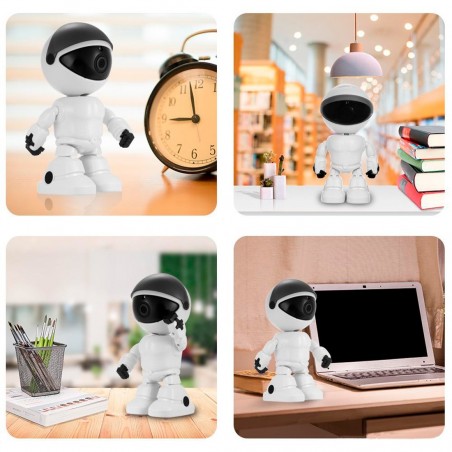 Caméra Robot Wifi 5MP 490248 HD 1920x1080 Caméra Espion Surveillance à Distance