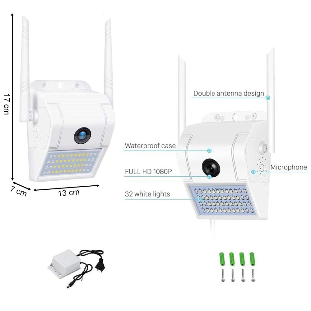 Caméra IP V380 3MP Audio bidirectionnelle 1080P...