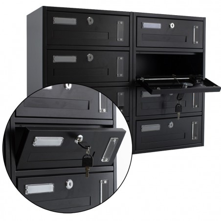 Boîte aux lettres pour copropriété 8 plc Iron Grey Art. 783.D 42x18x62cm