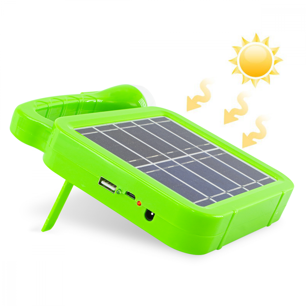 Lampe de secours portable avec panneau solaire...