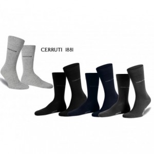 Pack 3 paires de chaussettes longues - CERRUTI 1881 coton et coutures fines - Homme 