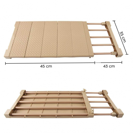 Étagère extensible pour armoires Étagère télescopique 35x45cm pour meubles