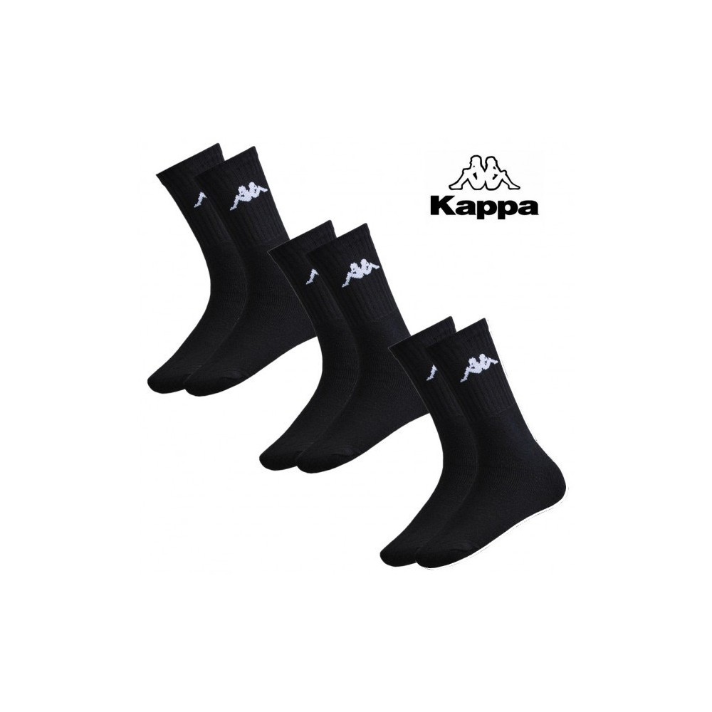Pack 3 paires de chaussettes longues - KAPPA 302S1L - coton et coutures fines