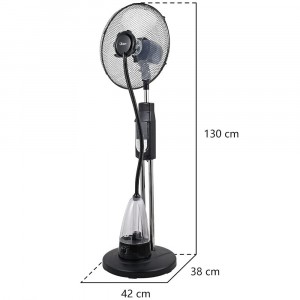 Ventilateur de sol oscillant 3 Pales 2lt 70W Nébuliseur avec minuterie 130H