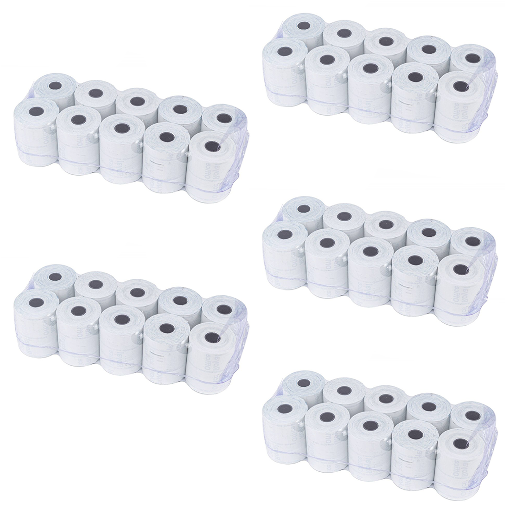 Pack 50 rouleaux de papier térmico ONE OFFICE para 57mm x 35mt agujero 12mm 55gr