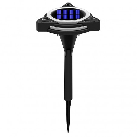 Lampe de jardin triangulaire solaire RVB avec capteur crépusculaire IP68