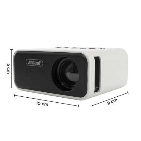 Mini projecteur LED Ultra HD 1080P pour smartphone avec télécommande