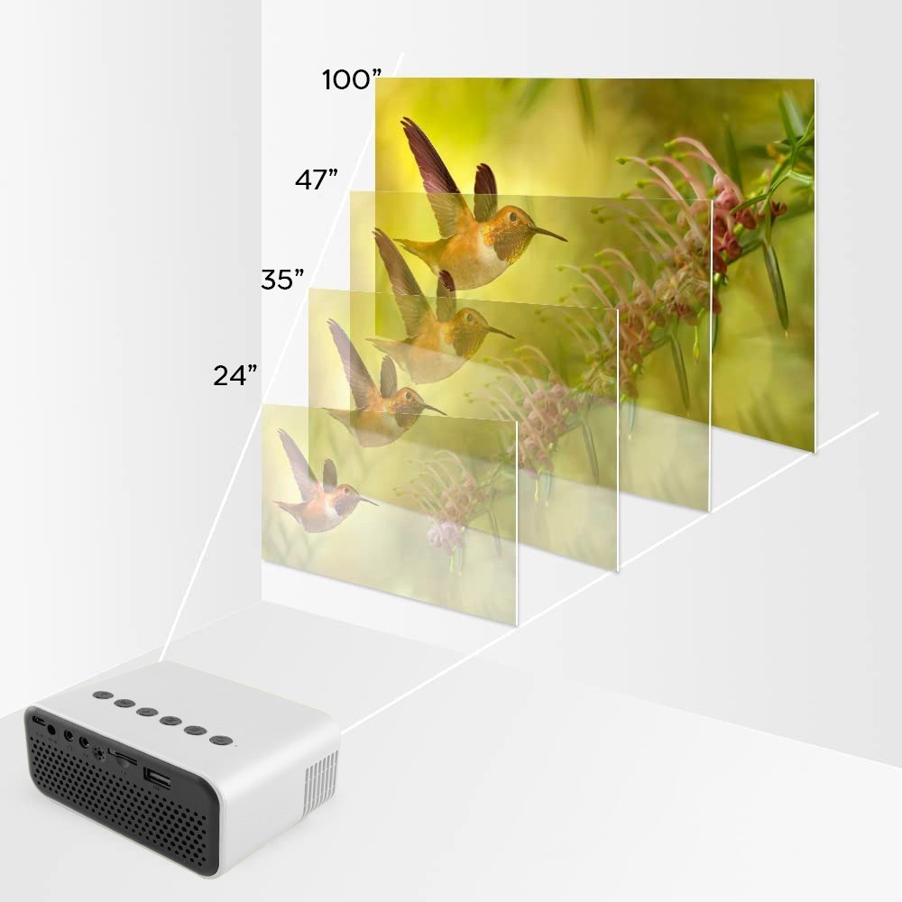 Mini projecteur LED Ultra HD 1080P pour...