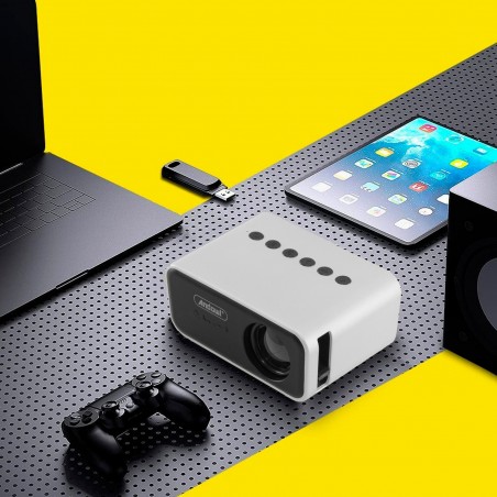 Mini projecteur LED Ultra HD 1080P pour smartphone avec télécommande