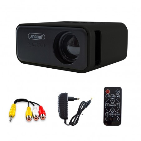 Mini projecteur LED Ultra HD 1080P pour smartphone avec télécommande