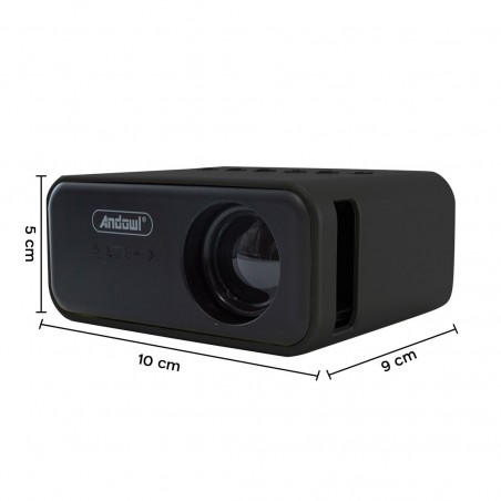 Mini projecteur LED Ultra HD 1080P pour smartphone avec télécommande