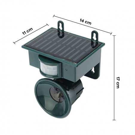 Le répulsif à oiseaux sonique et visuel à énergie solaire tue les animaux