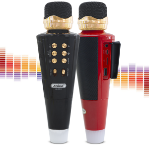 Q-2711 Microphone de karaoké sans fil Bluetooth et...