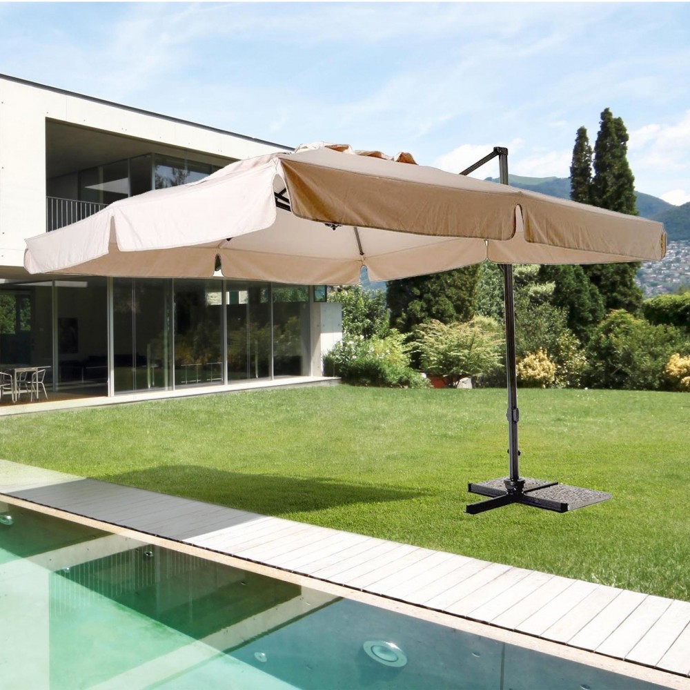 Parasol rectangulaire RIMINI 3x4m coloris écru...