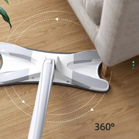 Mop microfibre pour laver le sol avec tête plate auto-serrante