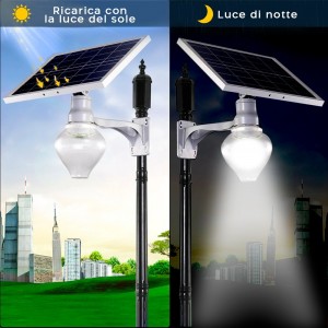 Lampe LED jardin et terrasse avec panneau commande à... 2