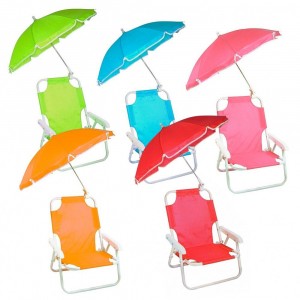 2576 Chaise pliante pour enfants avec parasol anti-UV