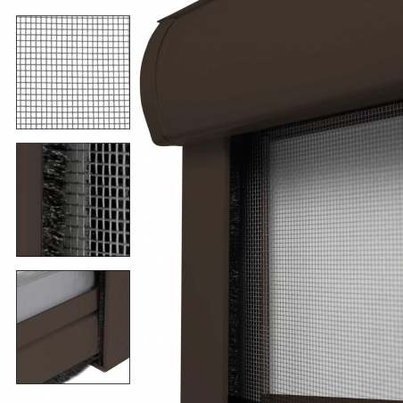 Moustiquaire enroulable et rétractable pour fenêtre et balcon 60X150cm Kit DIY
