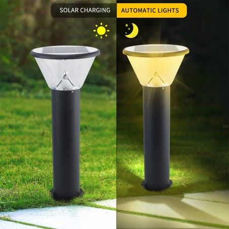 Lampadaire extérieur LED avec panneau solaire 25x60cm 3 mod d'éclairage