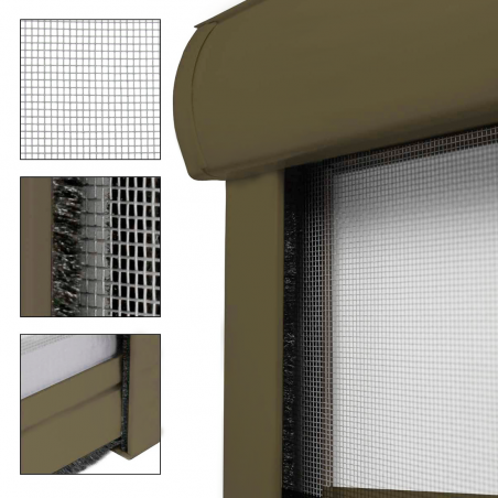 Moustiquaire enroulable rétractable pour fenêtre et balcon 100X170cm Bricolage