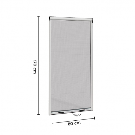 Moustiquaire Enroulable Rétractable pour Fenêtre et Balcon 80X170cm Bricolage