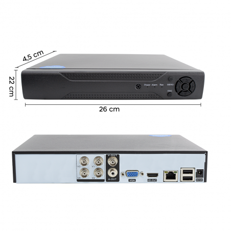 Enregistreur vidéo H.264 4 canaux DVR NVR CVI TVI HVR AHD avec application