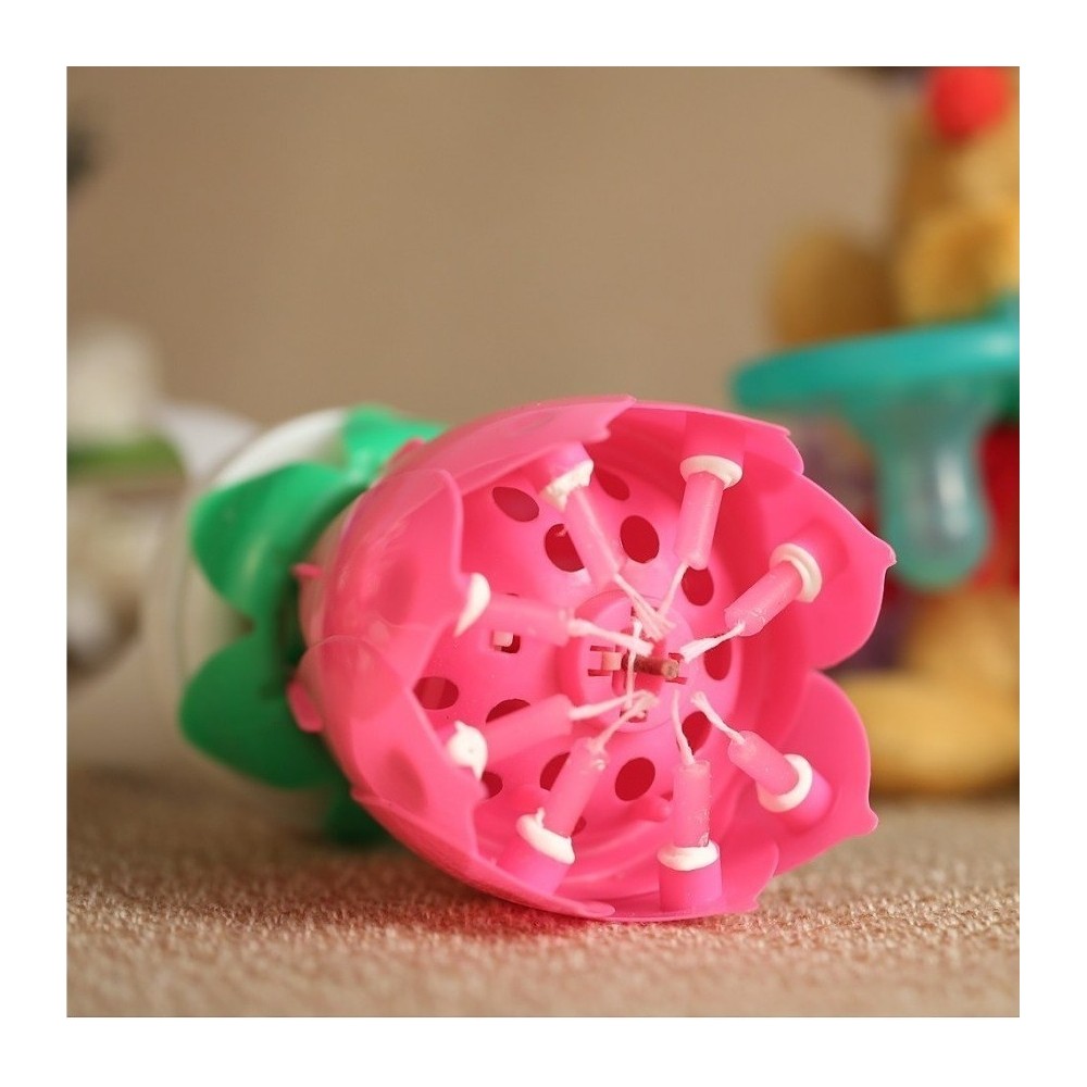 54544 Bougie musicale 4 pz en forme fleur avec...