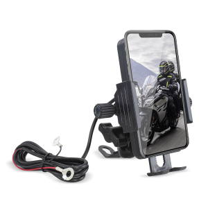 Support téléphone portable avec prise de charge USB 5V 2,5A pour motos et vélos