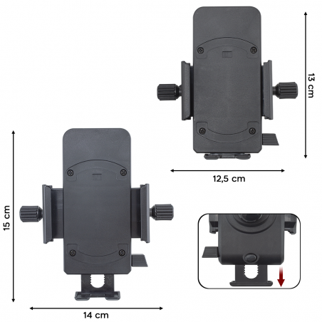 Support téléphone portable avec prise de charge USB 5V 2,5A pour motos et vélos