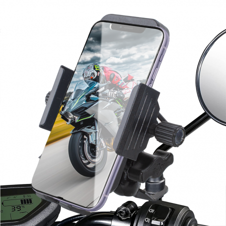 Support téléphone portable avec prise de charge USB 5V 2,5A pour motos et vélos