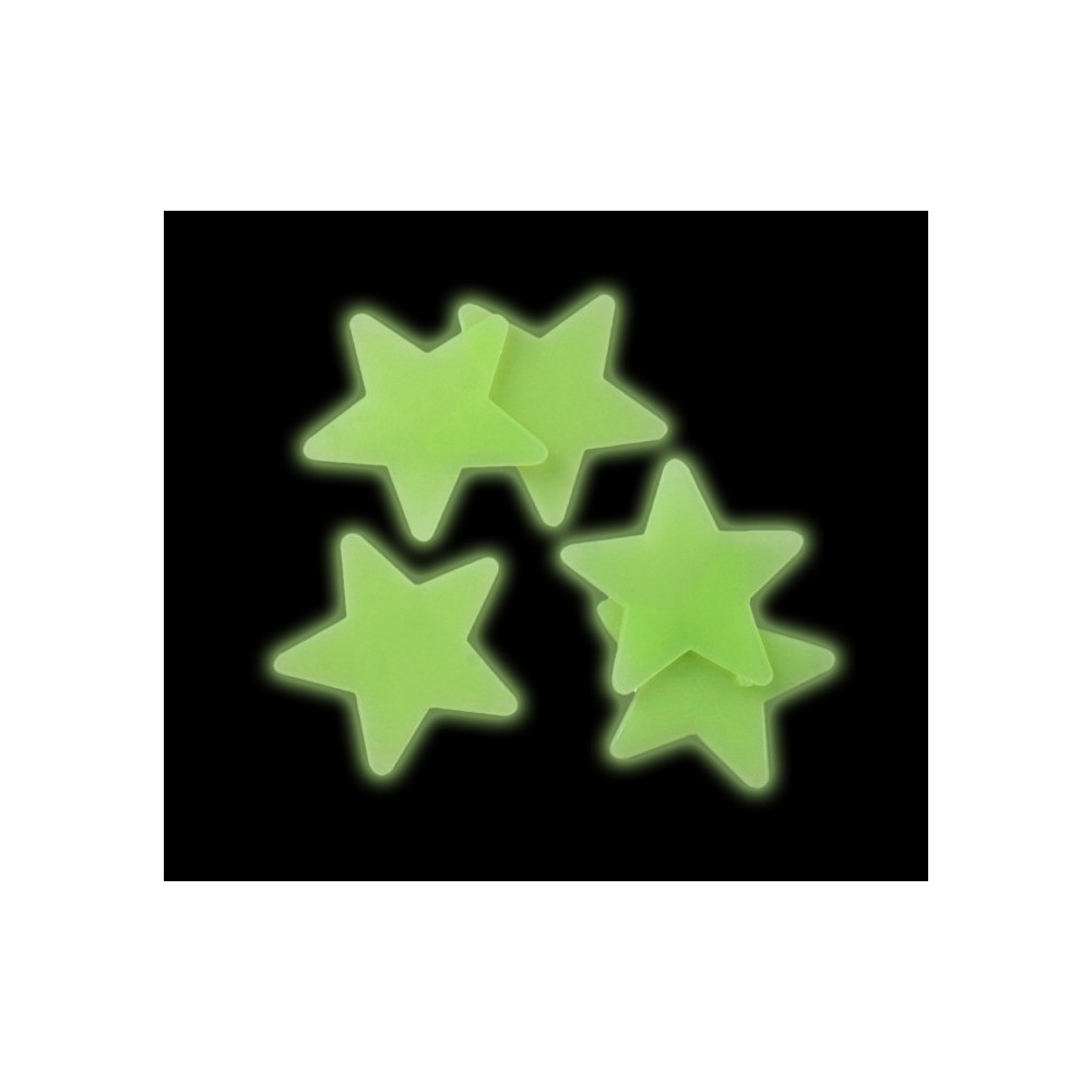 Pack de 24 pièces - étoiles, planètes et lune - adhésifs fluorescent - Decoration- 