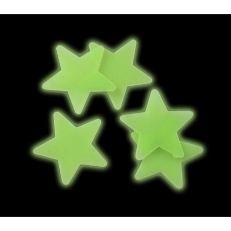 Pack de 24 pièces - étoiles, planètes et lune - adhésifs fluorescent - Decoration- 