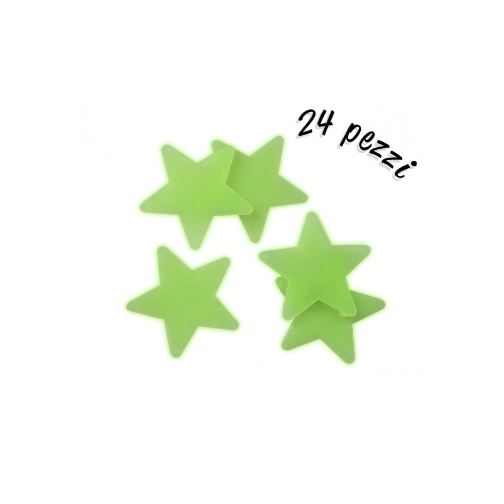 Pack de 24 pièces - étoiles, planètes et lune - adhésifs fluorescent - Decoration-