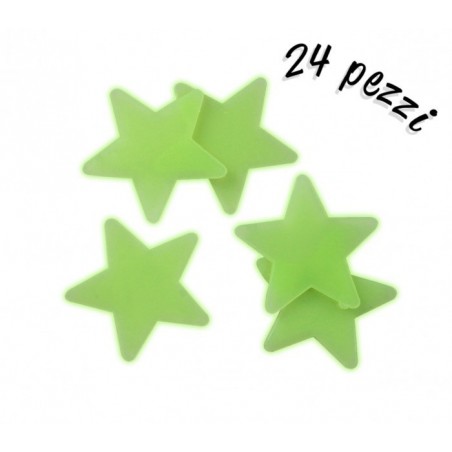 Pack de 24 pièces - étoiles, planètes et lune - adhésifs fluorescent - Decoration- 