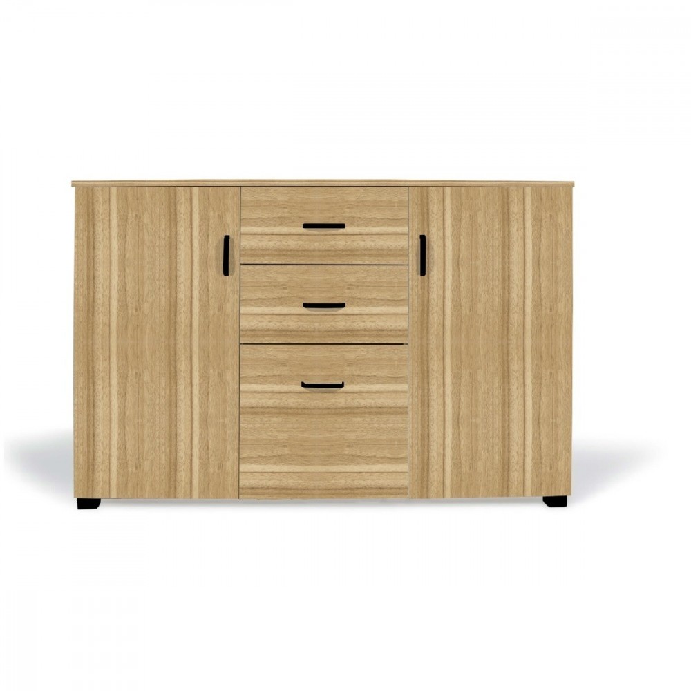 Buffet en bois avec 2 portes et 3 tiroirs...