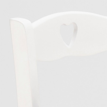 Tabouret chaise haute pour enfants bois blanc 36x36x85cm Chaise bébé rustique