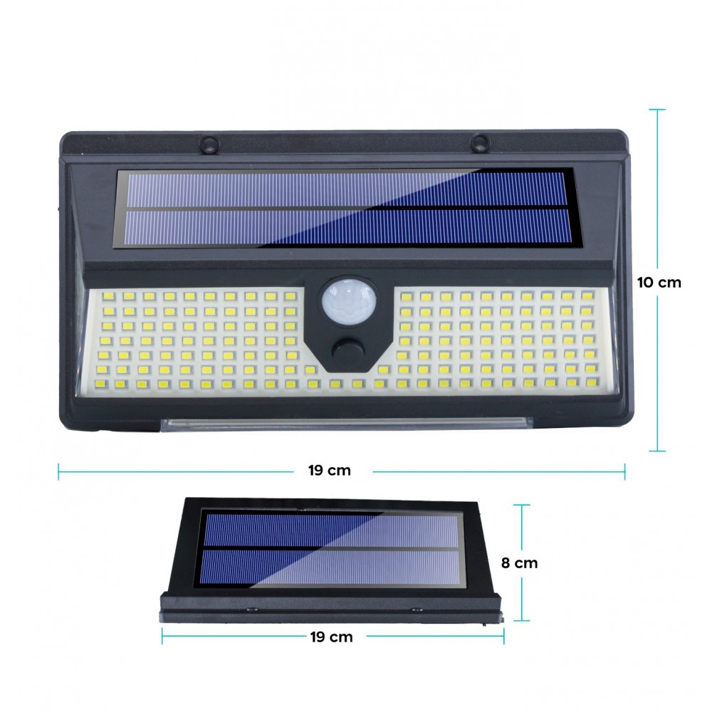 Lampe d'extérieur LED blanche avec panneau...