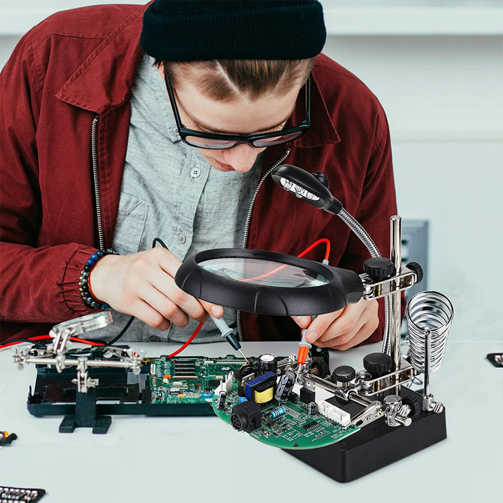Loupe avec clip de fixation et base pour coldar...