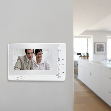 Interphone vidéo unifamilial Moniteur 7 pouces 758447 Ouvre-porte avec sonnette