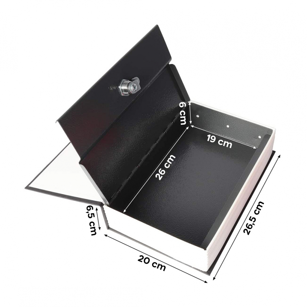 Coffre-fort en forme de livre 26,5 x 6,5 x 20...