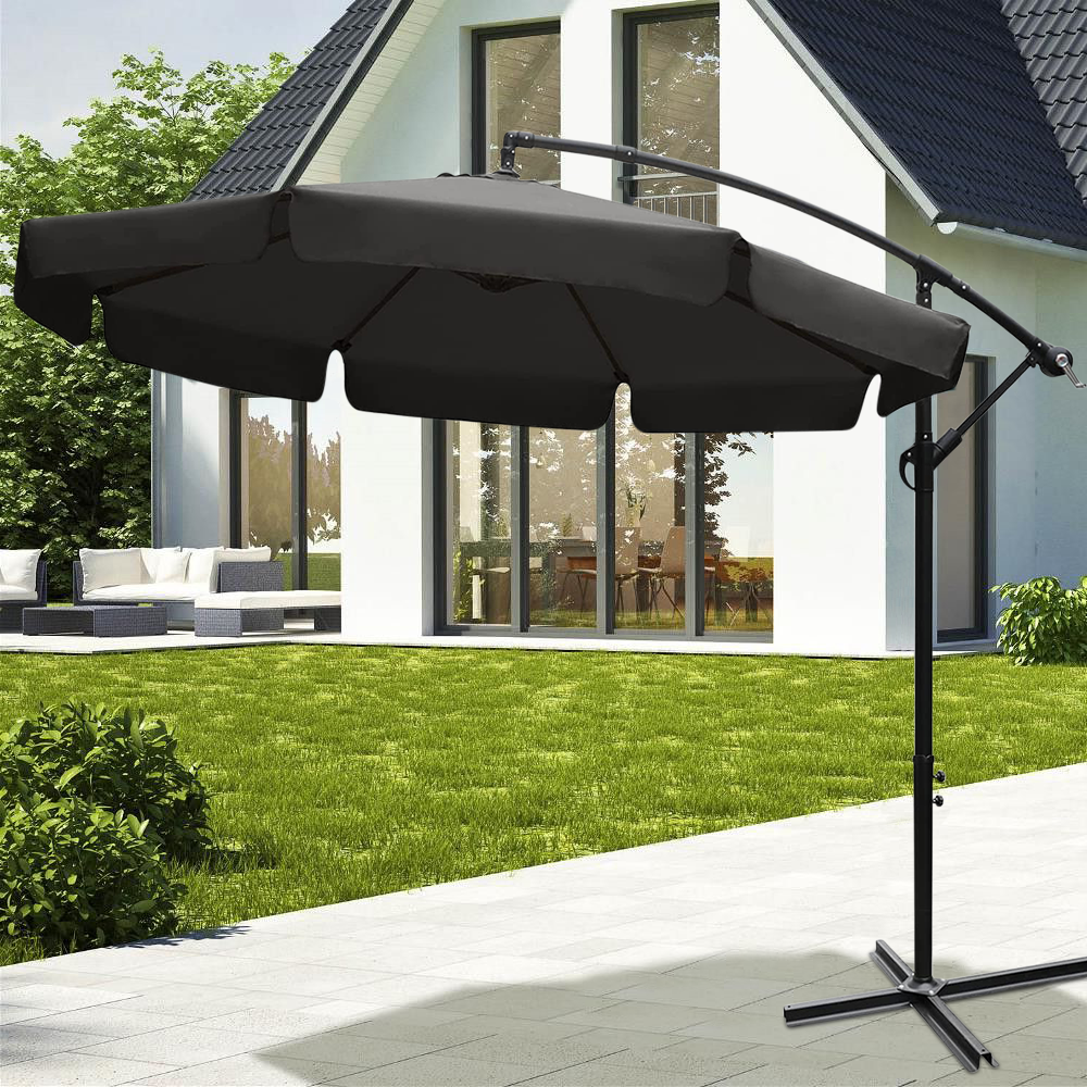 Parapluie Rond Printemps FUBUCA GRIS bâton...