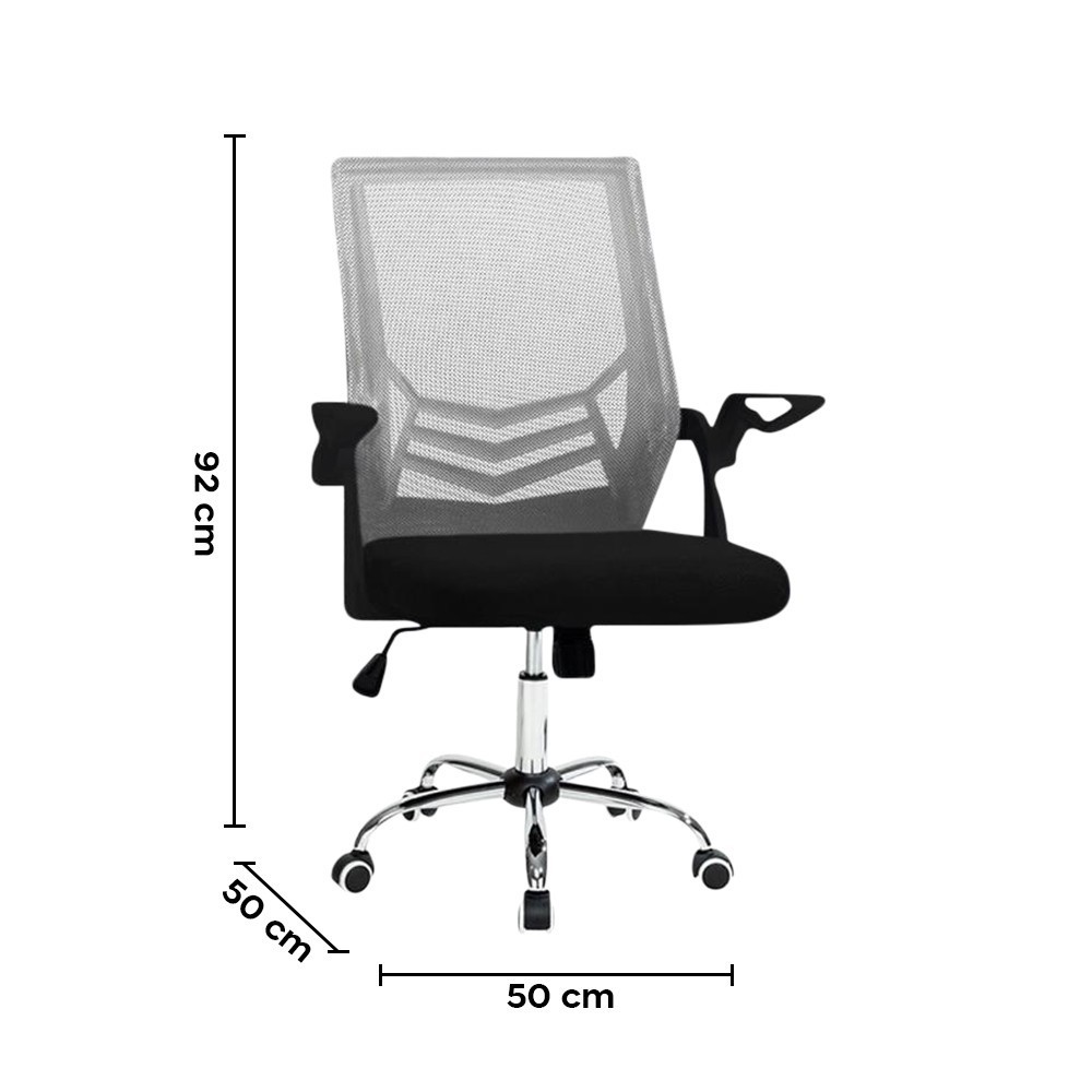 Chaise de bureau BERLINO 50x49x92H cm fauteuil avec accoudoirs réglables