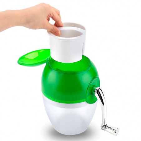 Broyeur manuel pour glace fruits et légumes 1L Broyeur à glace en plastique