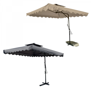 Parasol de jardin décentralisé tissu imperméable 2,5 m...